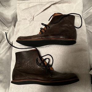 MENS cydwoq brand “cliff dwellers” “aviator boots”. Brownish grey leather.